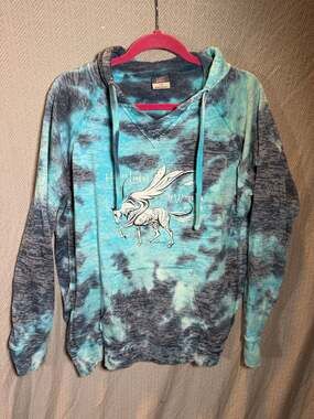 MV Sport Courtney Burnout V-Notch Hoodie Horses Lend us the Wings we Lack